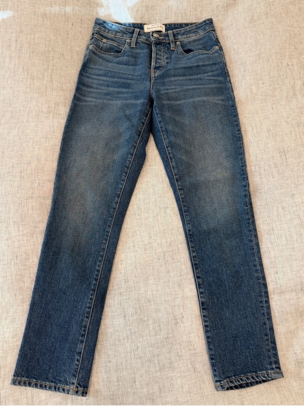 SLVRLAKE London High Rise Straight Jeans Women's Skinny Jeans Size 2 Blue Like